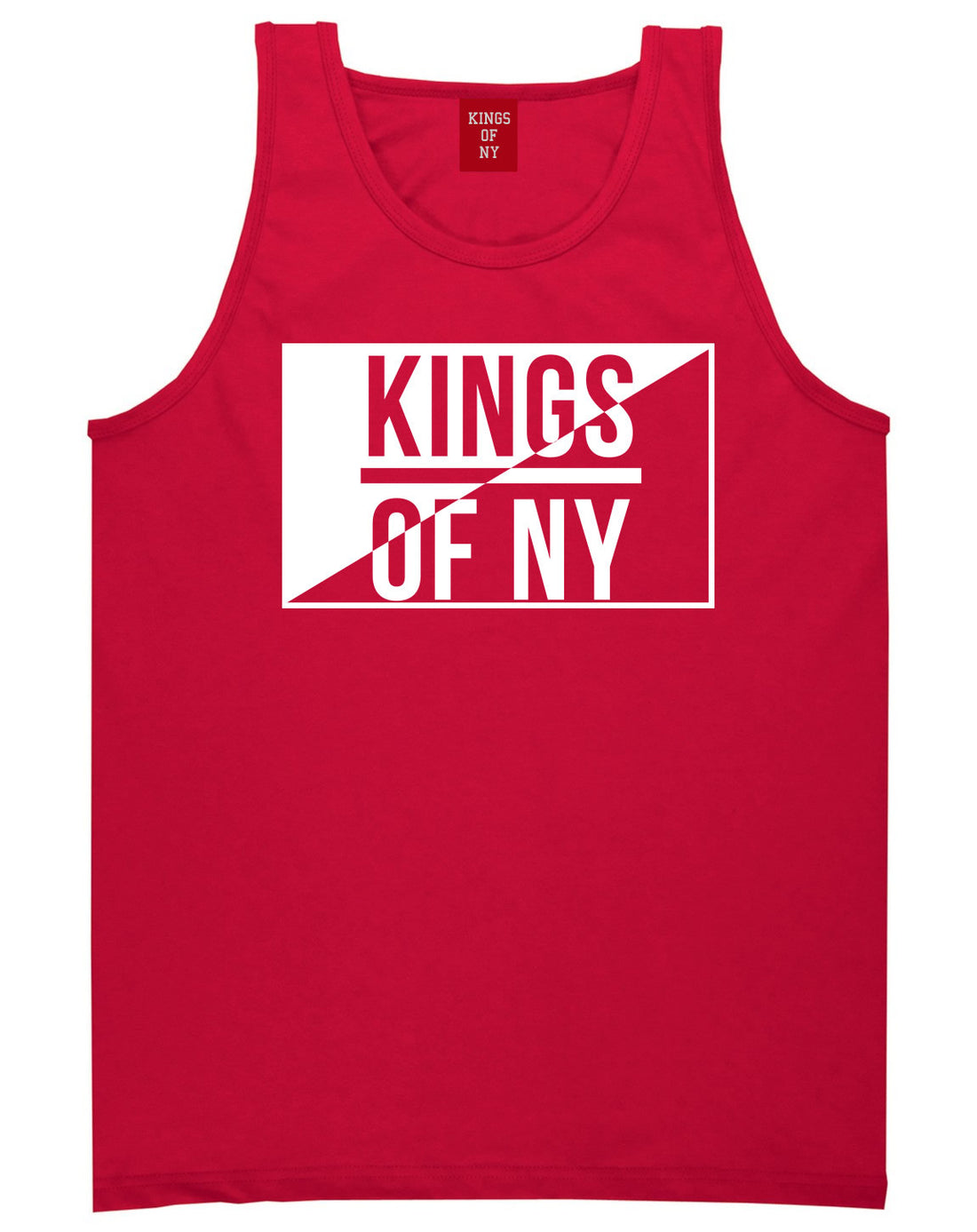 Kings Of NY Half Logo Tank Top in Red