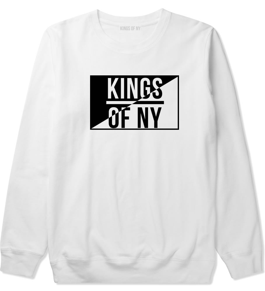 Kings Of NY Half Logo Crewneck Sweatshirt in White