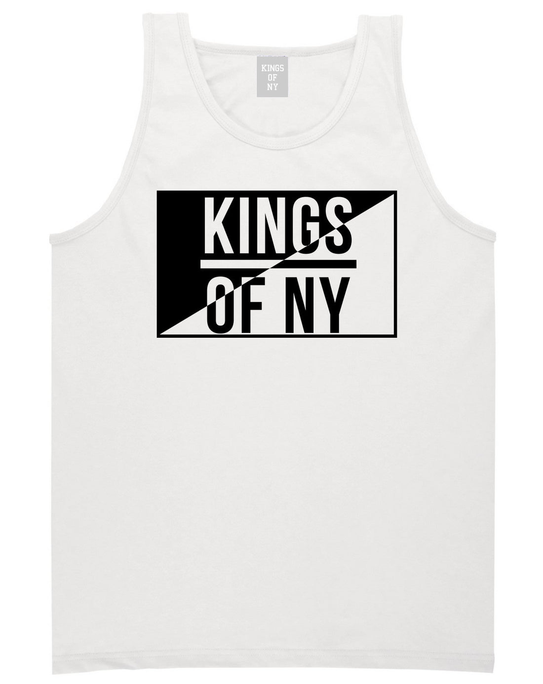 Kings Of NY Half Logo Tank Top in White