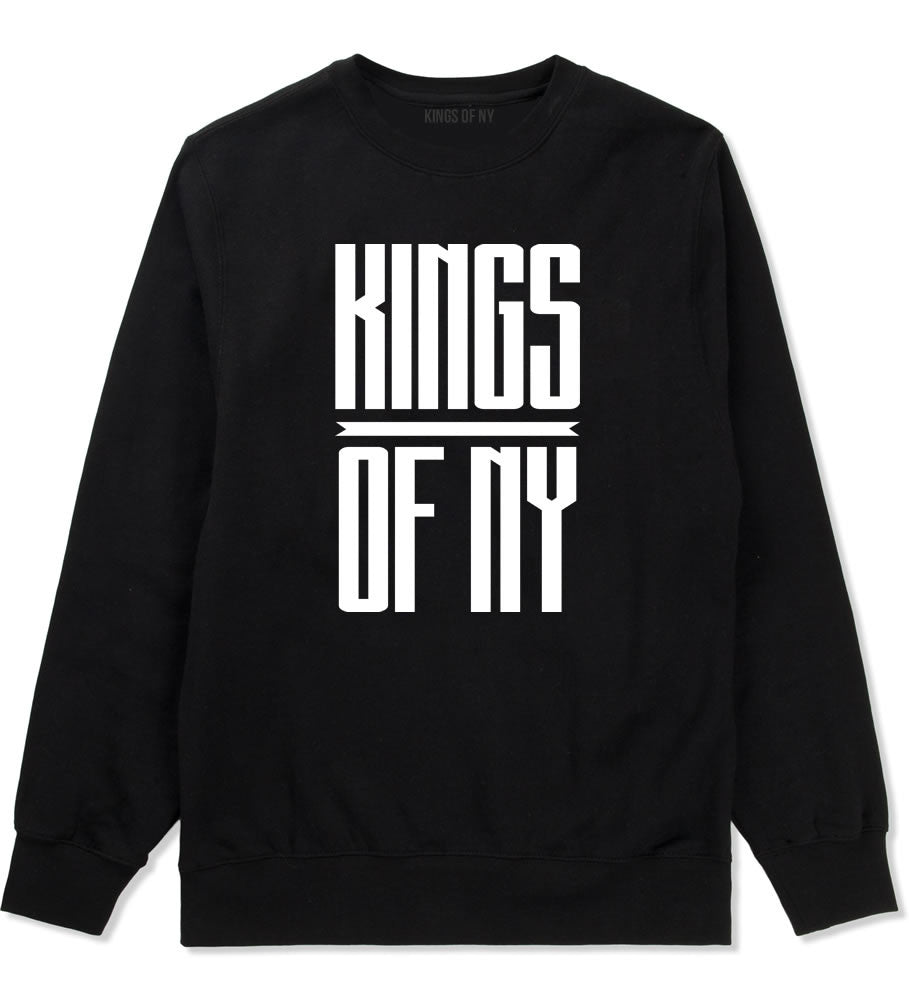 Kings Of NY Long Stretched Crewneck Sweatshirt in Black