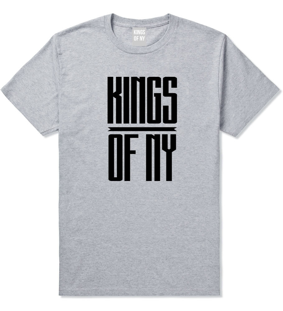 Kings Of NY Long Stretched T-Shirt in Grey