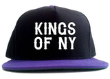 FALL15 Font Logo Print 2 Tone Snapback Hat in Black and Purple by Kings Of NY