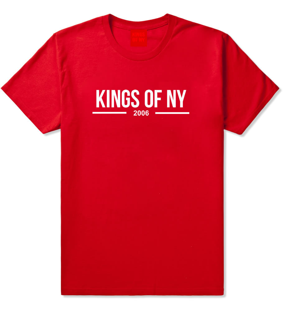 Kings Of NY 2006 Logo Lines Boys Kids T-Shirt in Red By Kings Of NY