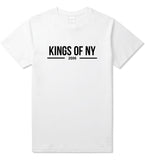 Kings Of NY 2006 Logo Lines T-Shirt in White By Kings Of NY