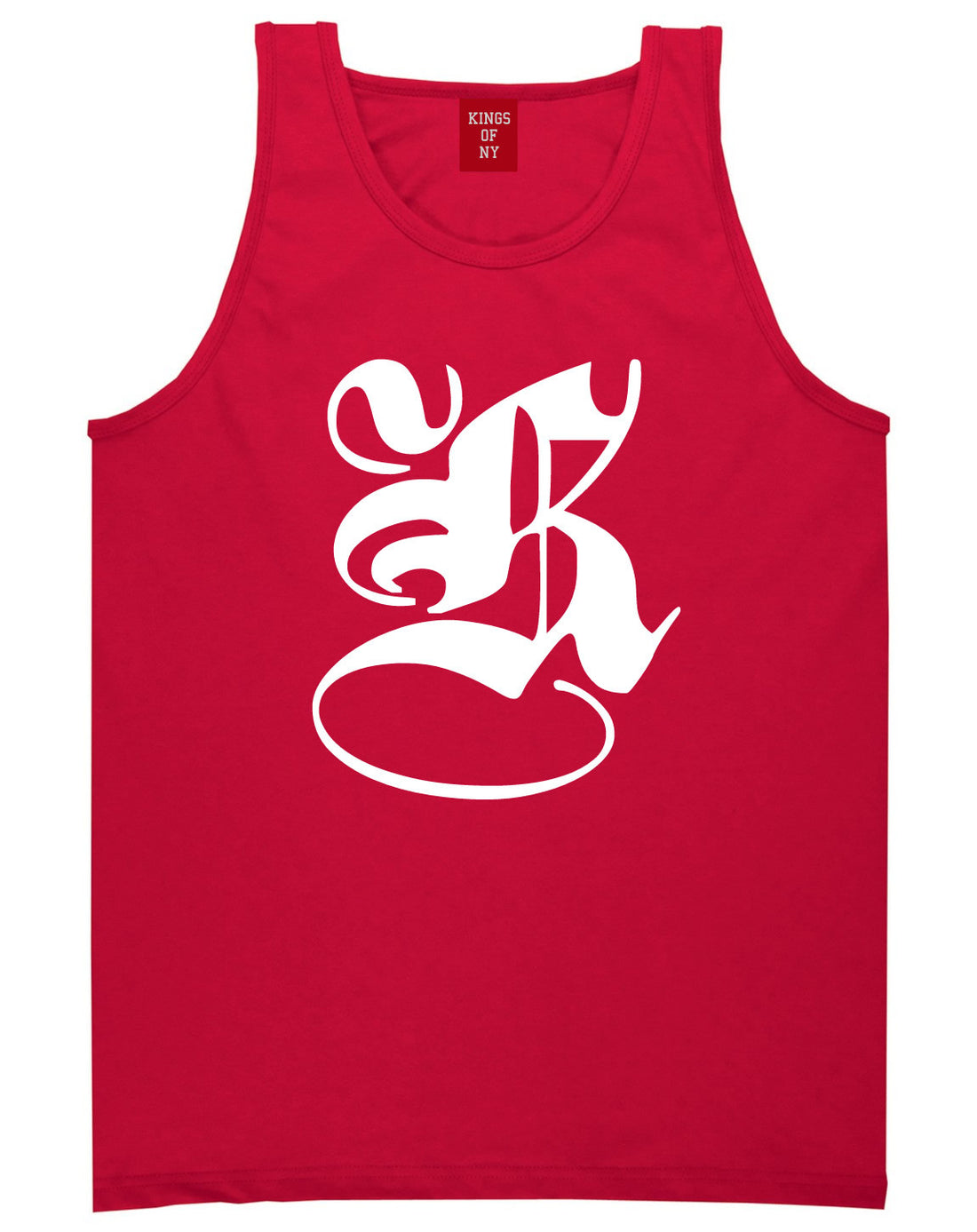Kings Of NY K Gothic Style Tank Top in Red