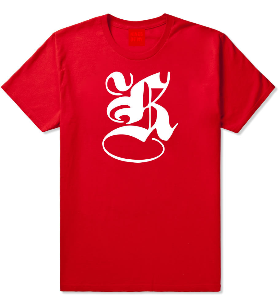 Kings Of NY K Gothic Style T-Shirt in Red