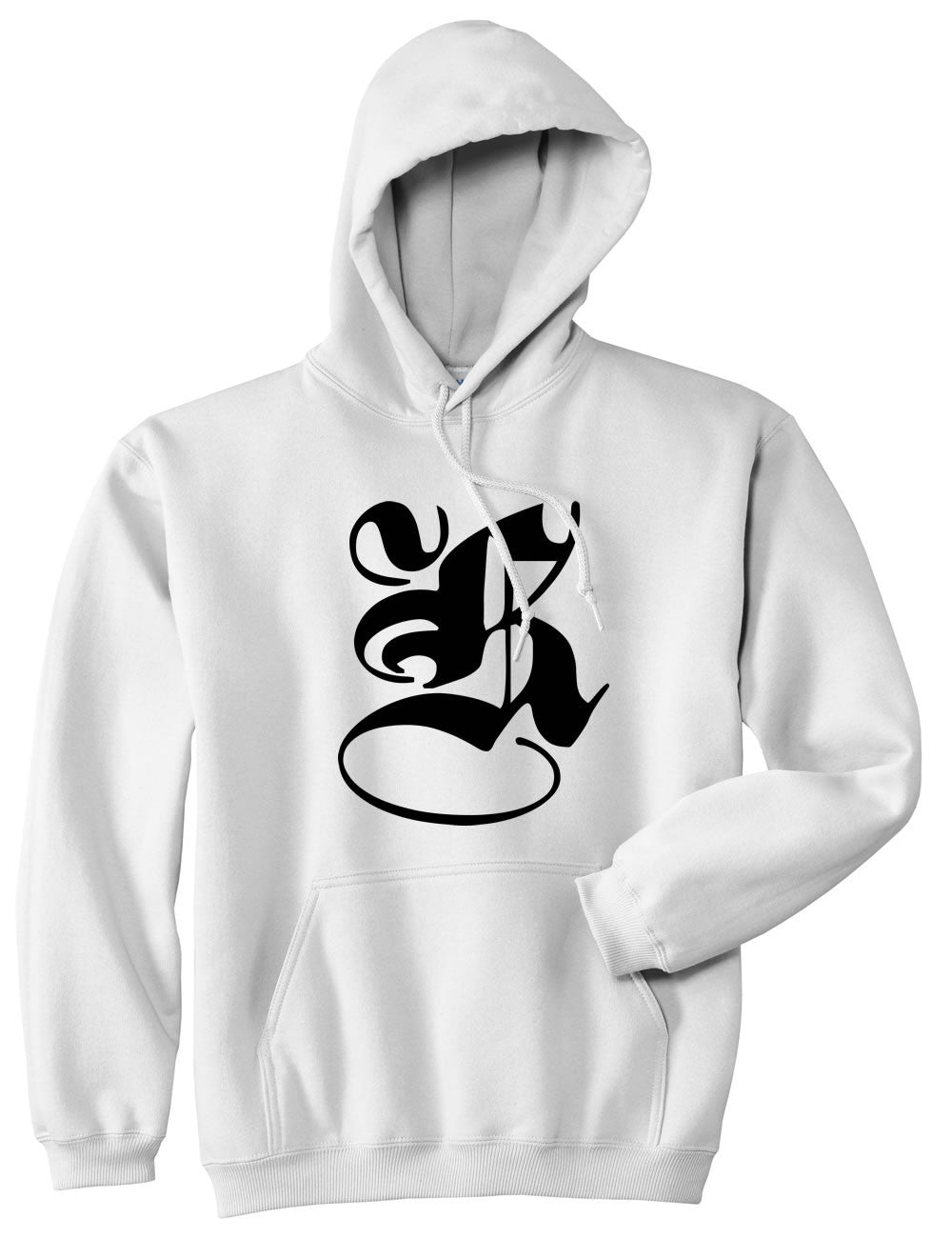 Kings Of NY K Gothic Style Pullover Hoodie Hoody in White