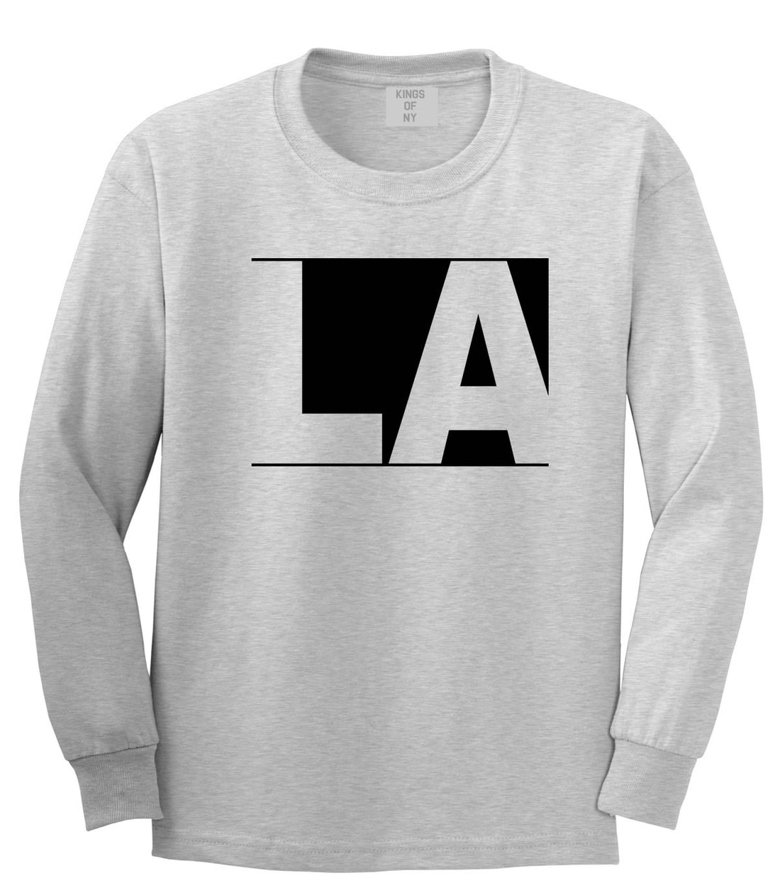LA Block Los Angeles Cali Long Sleeve T-Shirt in Grey