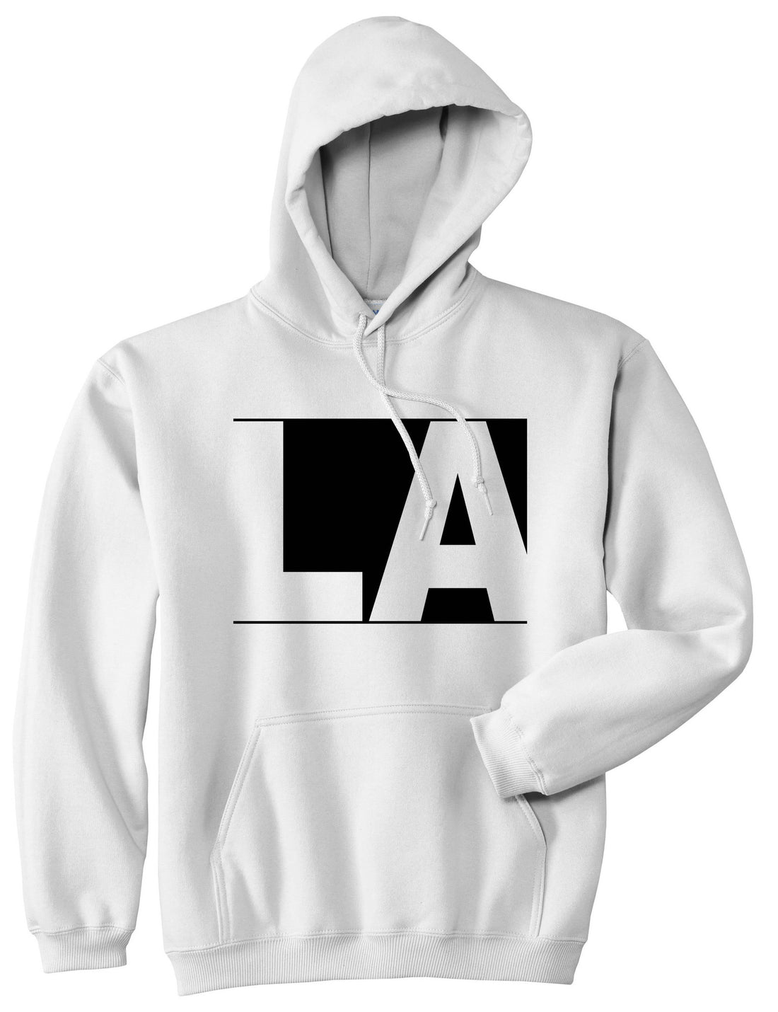 LA Block Los Angeles Cali Pullover Hoodie Hoody in White