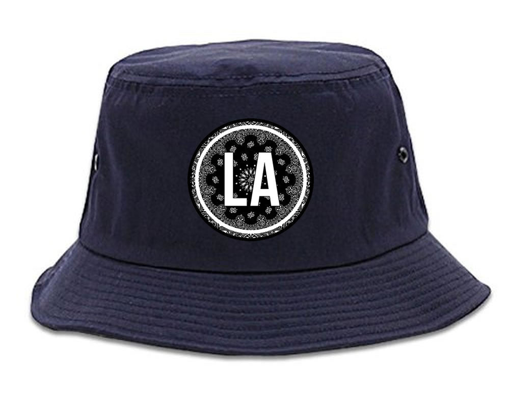 LA Bandana Print Los Angeles Bucket Hat by Kings Of NY