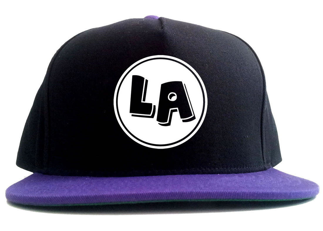 LA Circle Chest Los Angeles 2 Tone Snapback Hat By Kings Of NY