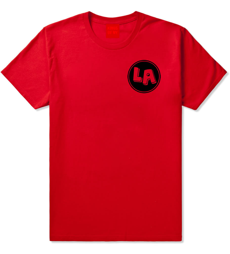 LA Circle Chest Los Angeles T-Shirt in Red By Kings Of NY