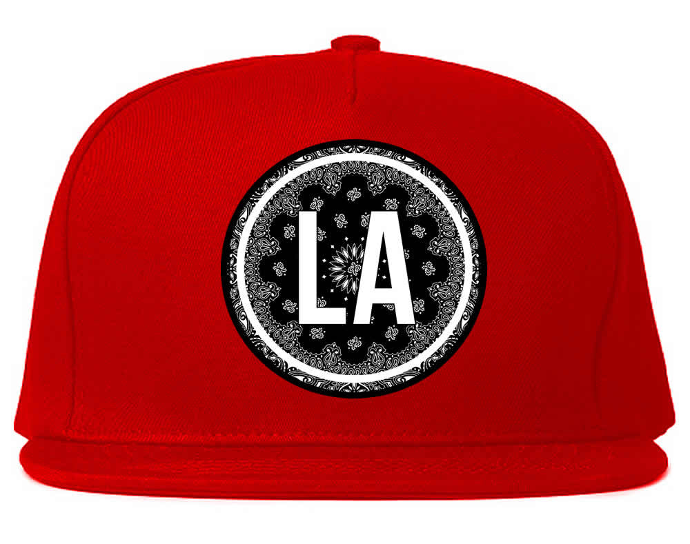 LA Bandana Print Los Angeles Snapback Hat by Kings Of NY