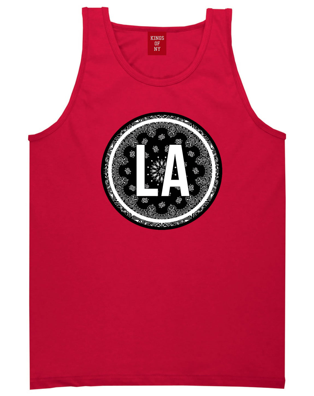 Kings Of NY La Los Angeles Cali California Bandana Tank Top in Red
