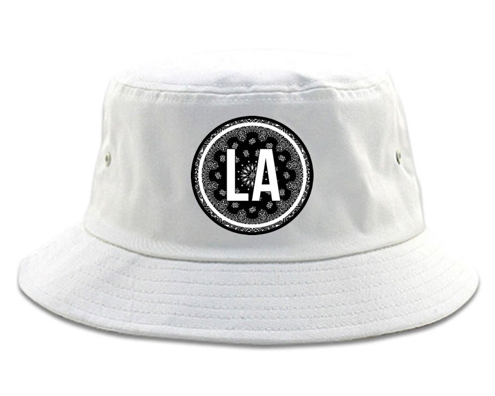 LA Bandana Print Los Angeles Bucket Hat by Kings Of NY