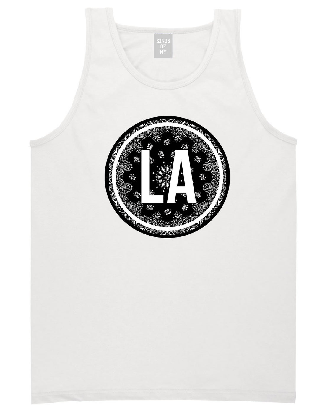 Kings Of NY La Los Angeles Cali California Bandana Tank Top in White