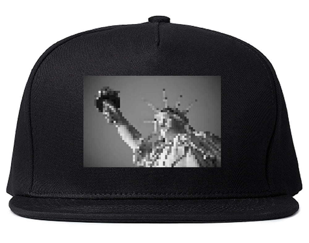 Statue Of Liberty Pixelated Snapback Hat in Black by Kings Of NY