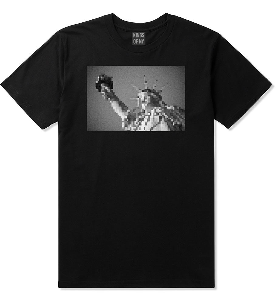 Statue Of Liberty Pixelated T-Shirt in Black by Kings Of NY