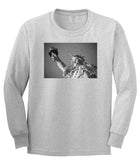 Statue Of Liberty Pixelated Boys Kids Long Sleeve T-Shirt in Grey by Kings Of NY