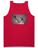 Statue Of Liberty Pixelated Tank Top in Red by Kings Of NY