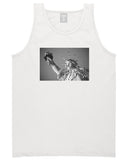 Statue Of Liberty Pixelated Tank Top in White by Kings Of NY
