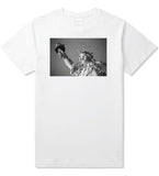 Statue Of Liberty Pixelated T-Shirt in White by Kings Of NY