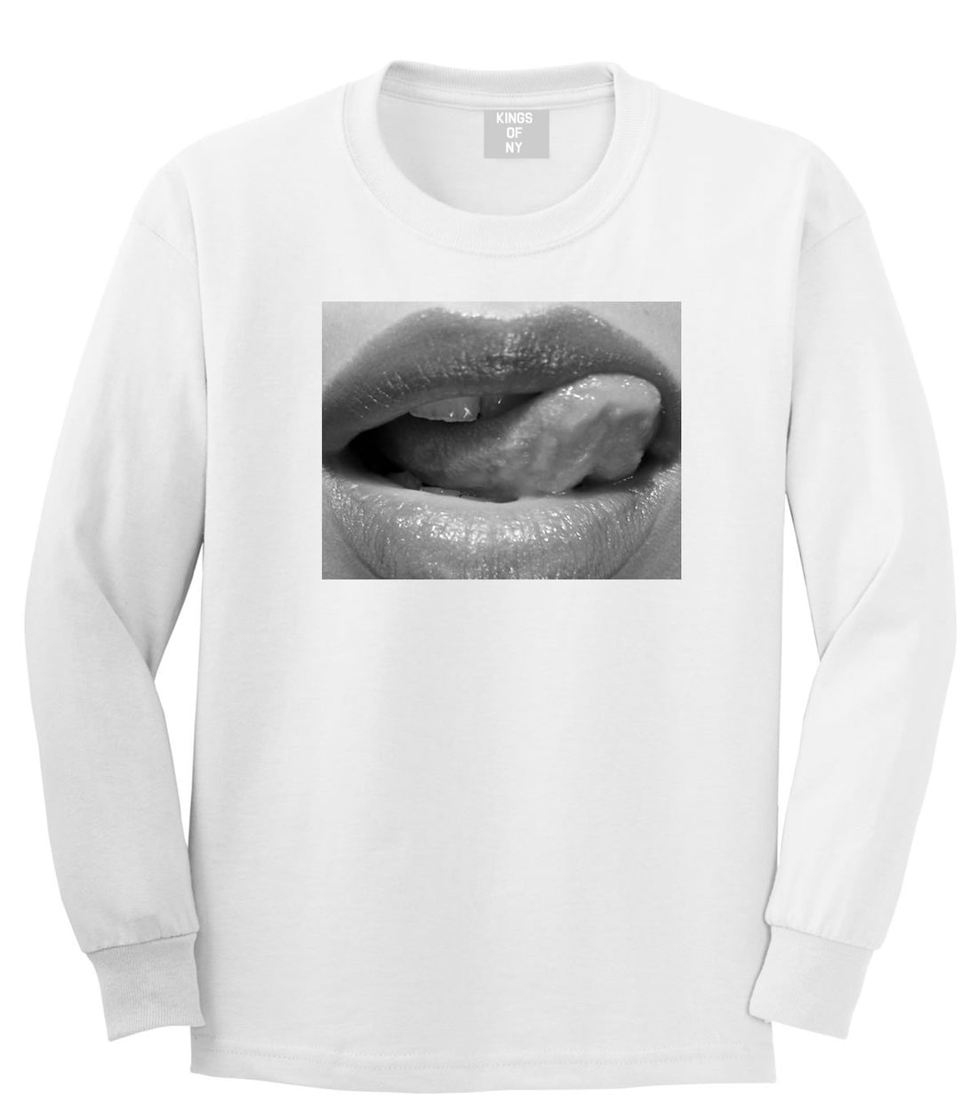 Togue Licking Lips Long Sleeve T-Shirt By Kings Of NY