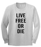 Live Free Or Die Long Sleeve T-Shirt in Grey By Kings Of NY