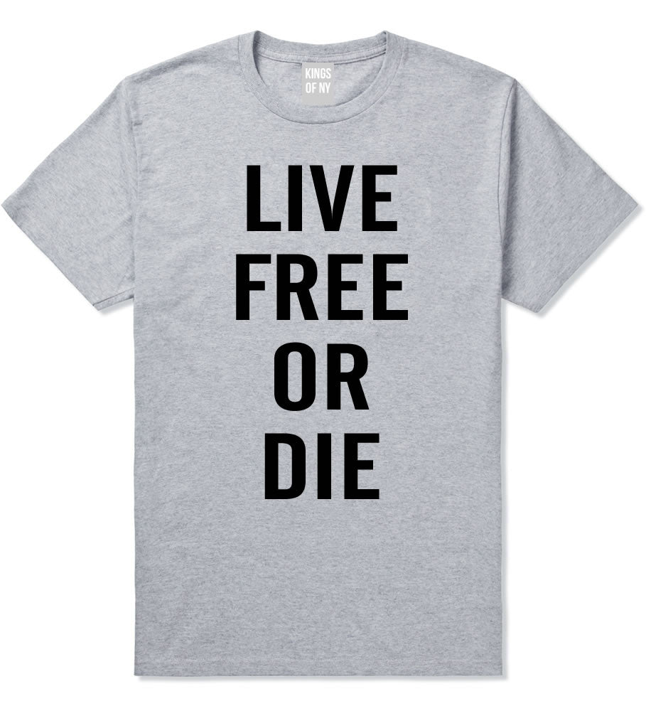Live Free Or Die T-Shirt in Grey By Kings Of NY