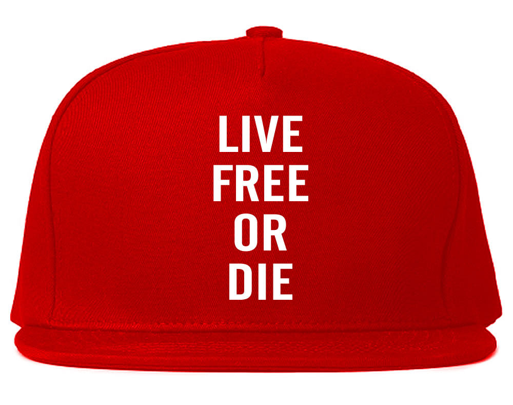 Live Free Or Die Snapback Hat in Red By Kings Of NY
