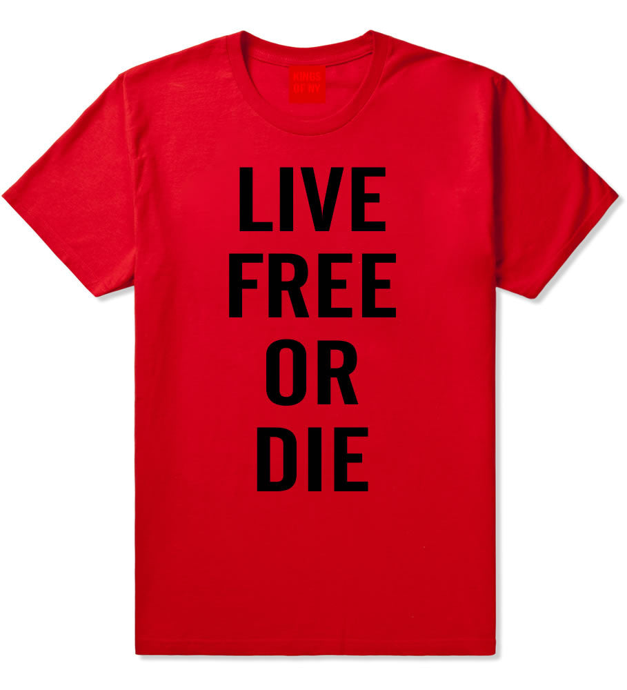 Live Free Or Die T-Shirt in Red By Kings Of NY