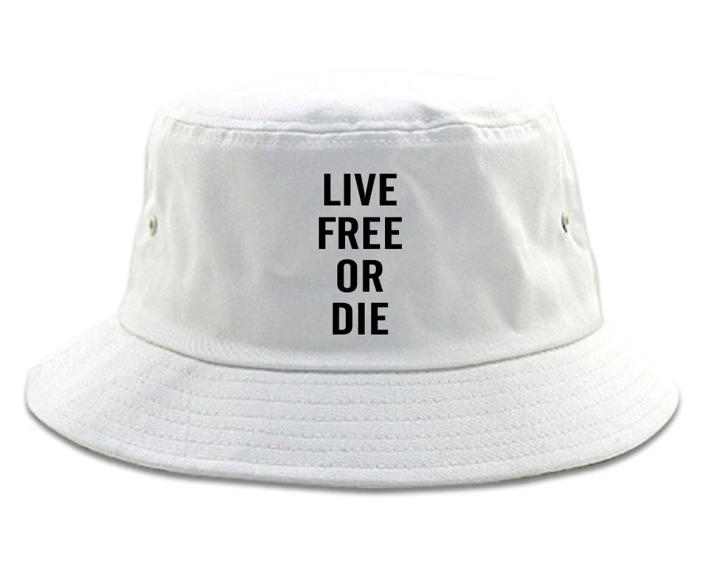Live Free Or Die Bucket Hat in White By Kings Of NY