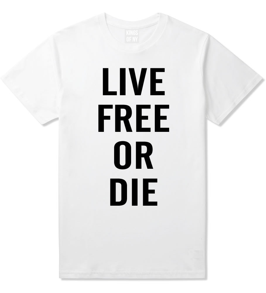 Live Free Or Die T-Shirt in White By Kings Of NY