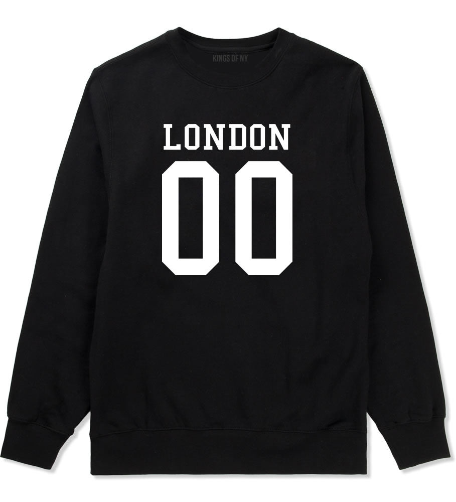 London Team 00 Jersey Crewneck Sweatshirt in Black By Kings Of NY