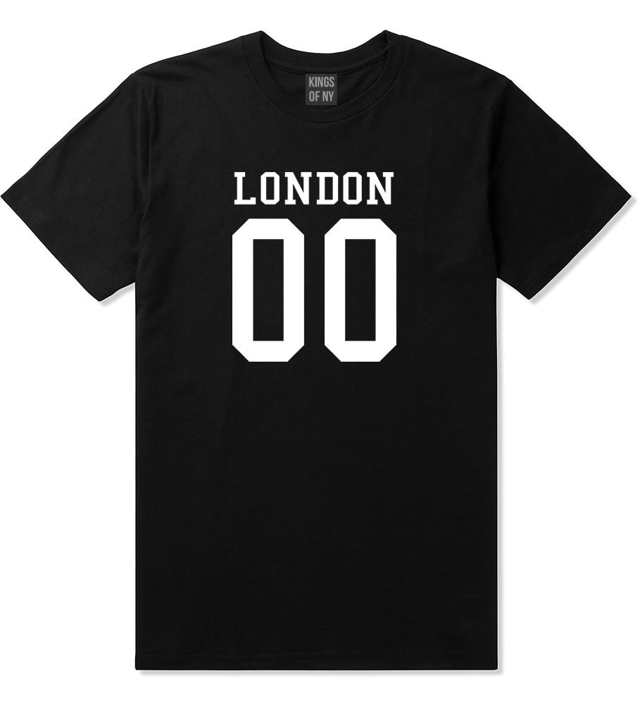 London Team 00 Jersey Boys Kids T-Shirt in Black By Kings Of NY
