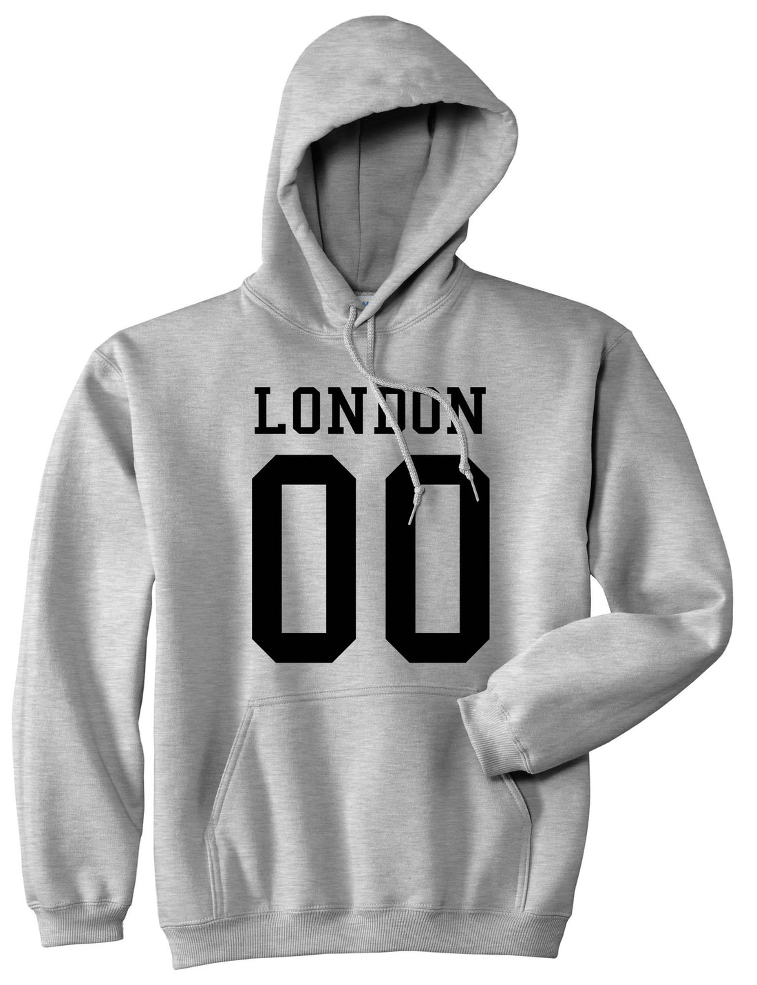 London Team 00 Jersey Boys Kids Pullover Hoodie Hoody in Grey By Kings Of NY