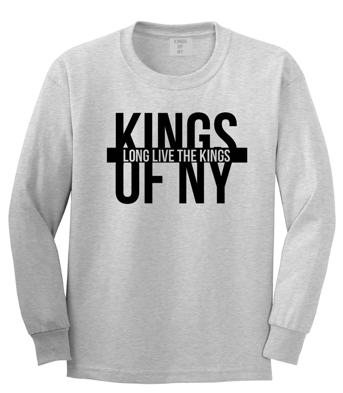 Long Live the Kings Long Sleeve T-Shirt in Grey by Kings Of NY