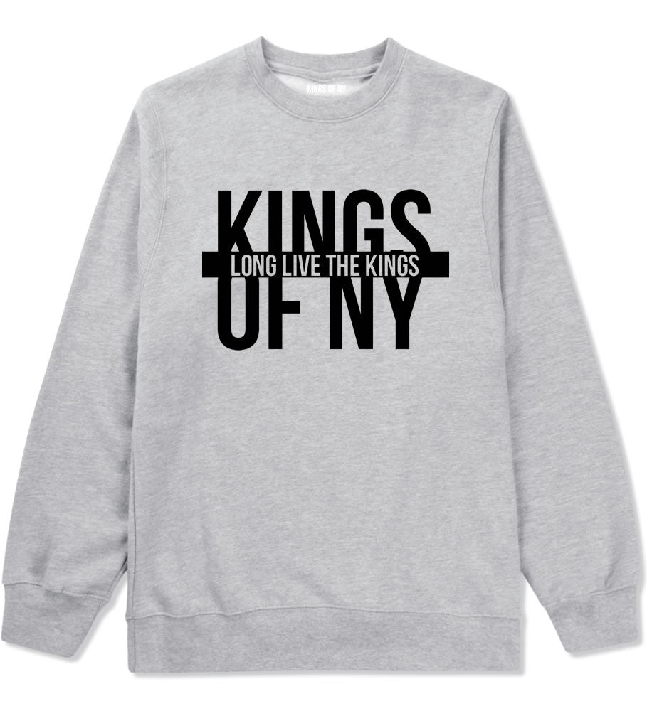 Long Live the Kings Crewneck Sweatshirt in Grey by Kings Of NY