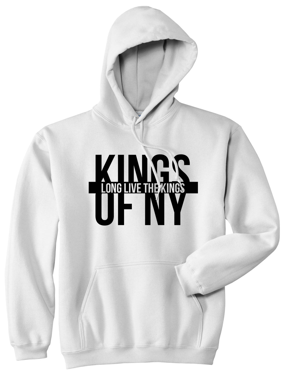 Long Live the Kings Pullover Hoodie Hoody in White by Kings Of NY
