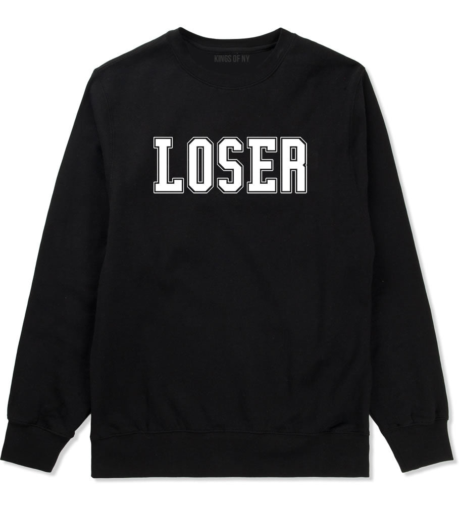 Loser College Style Crewneck Sweatshirt in Black By Kings Of NY