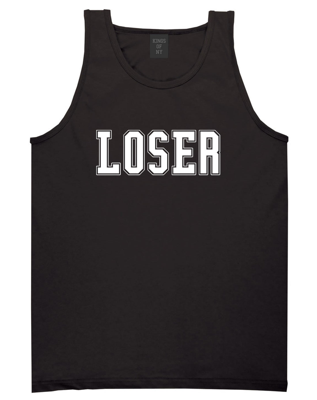 Loser College Style Tank Top in Black By Kings Of NY