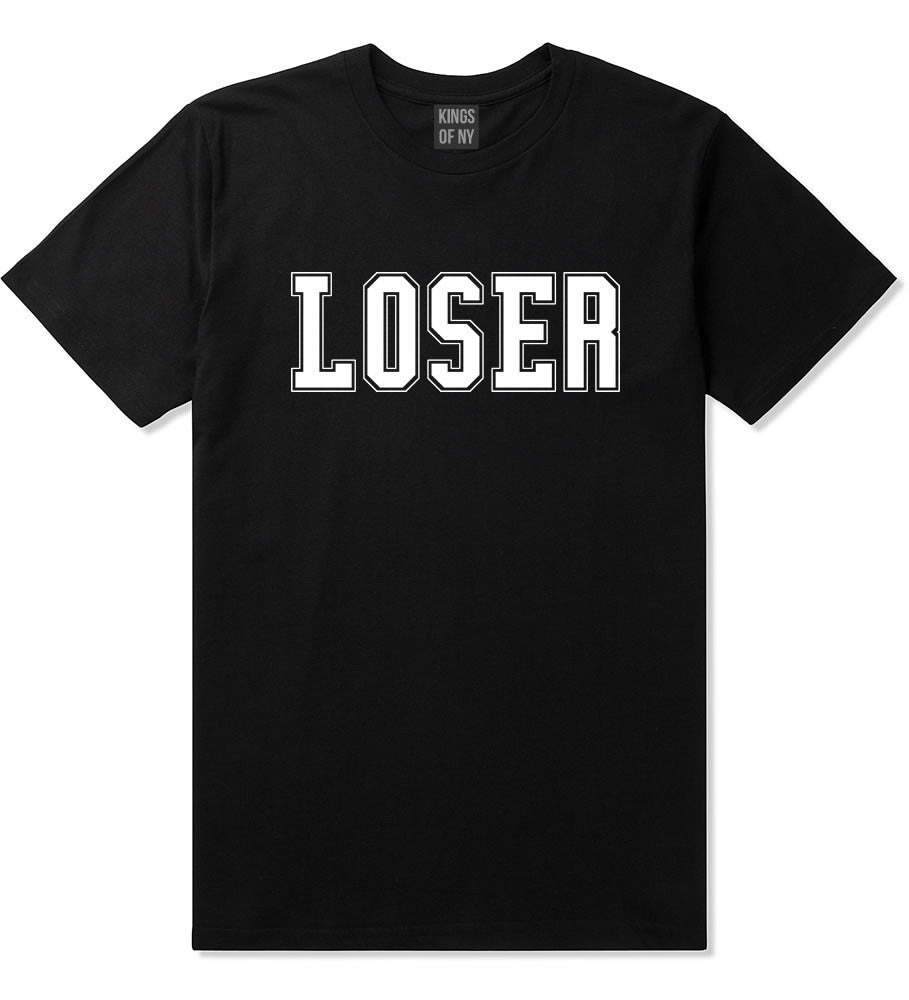 Loser College Style T-Shirt in Black By Kings Of NY