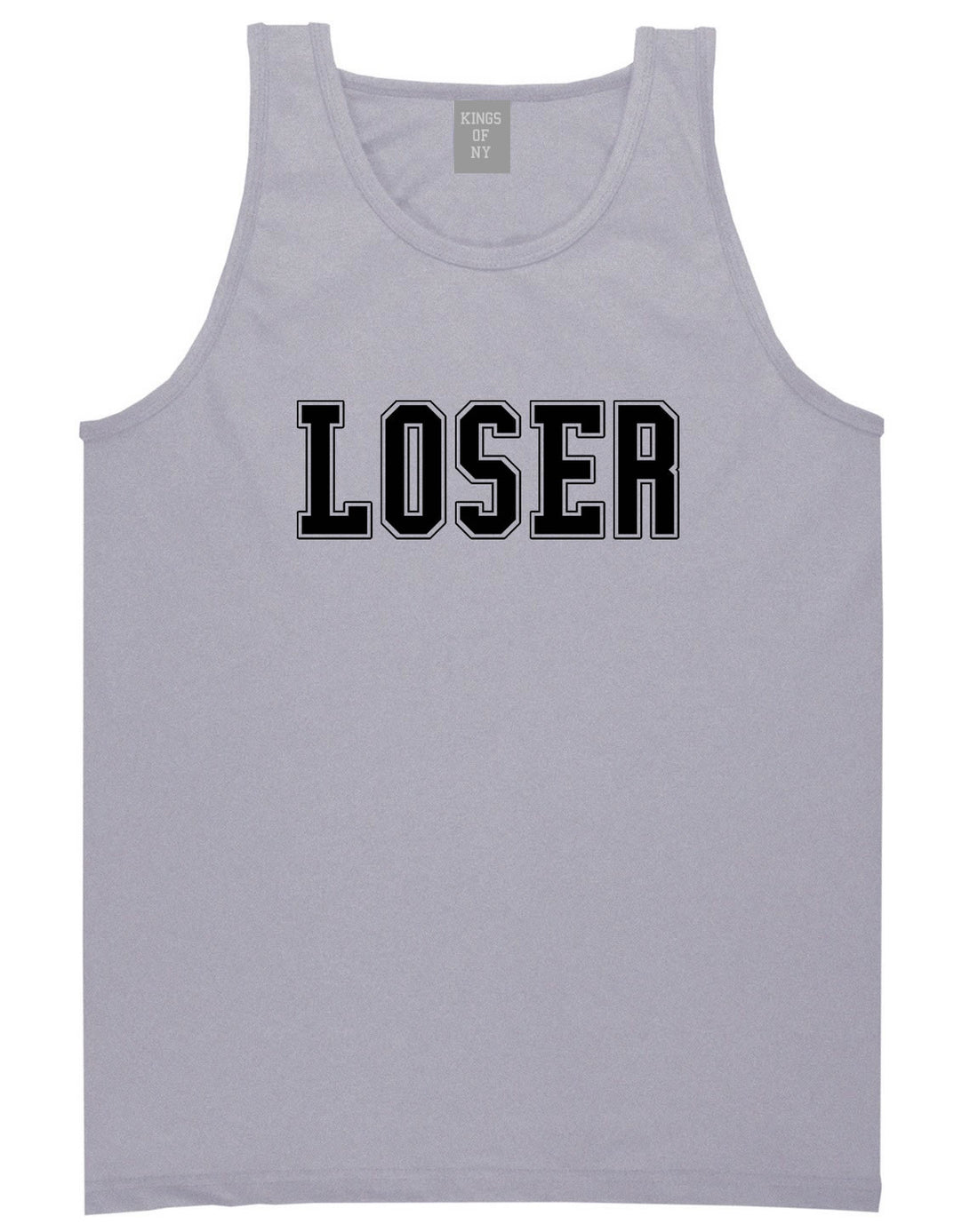 Loser College Style Tank Top in Grey By Kings Of NY