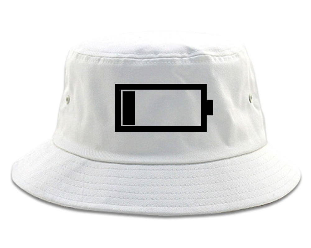 Low Battery Cell Phone Meme Emoji Bucket Hat Cap