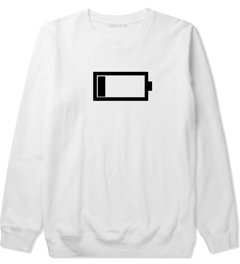 Low Battery Cell Phone Meme Emoji Crewneck Sweatshirt