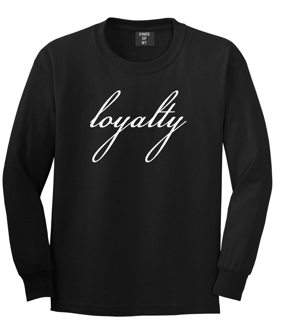 Loyalty Respect Aint New York Hoes Long Sleeve Boys Kids T-Shirt In Black by Kings Of NY