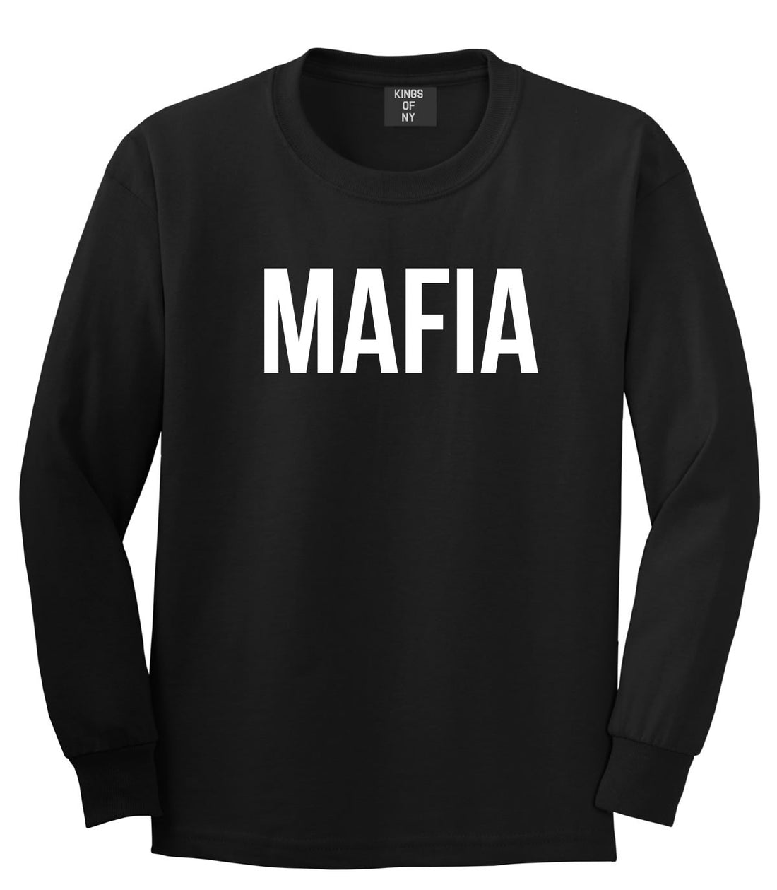 Mafia Junior Italian Mob  Long Sleeve T-Shirt in Black By Kings Of NY