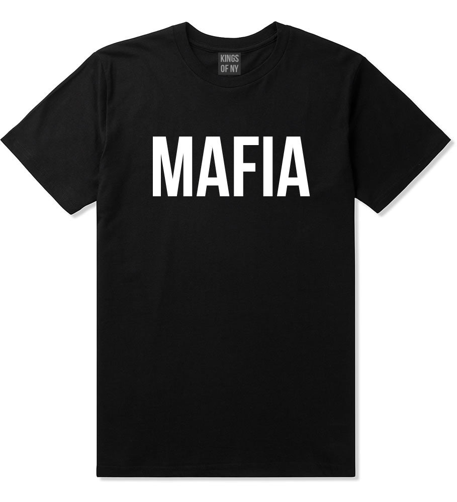 Mafia Junior Italian Mob  Boys Kids T-Shirt in Black By Kings Of NY