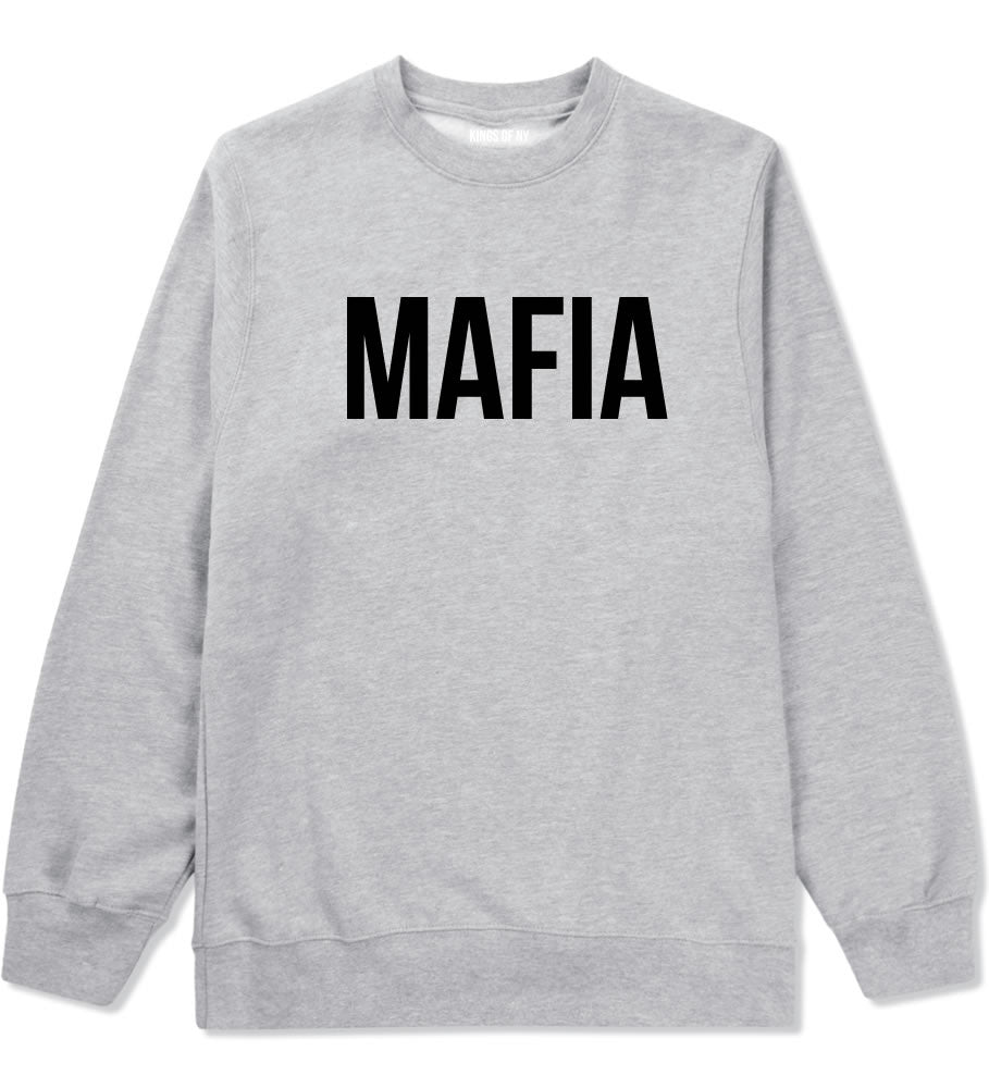 Mafia Junior Italian Mob  Crewneck Sweatshirt in Grey By Kings Of NY