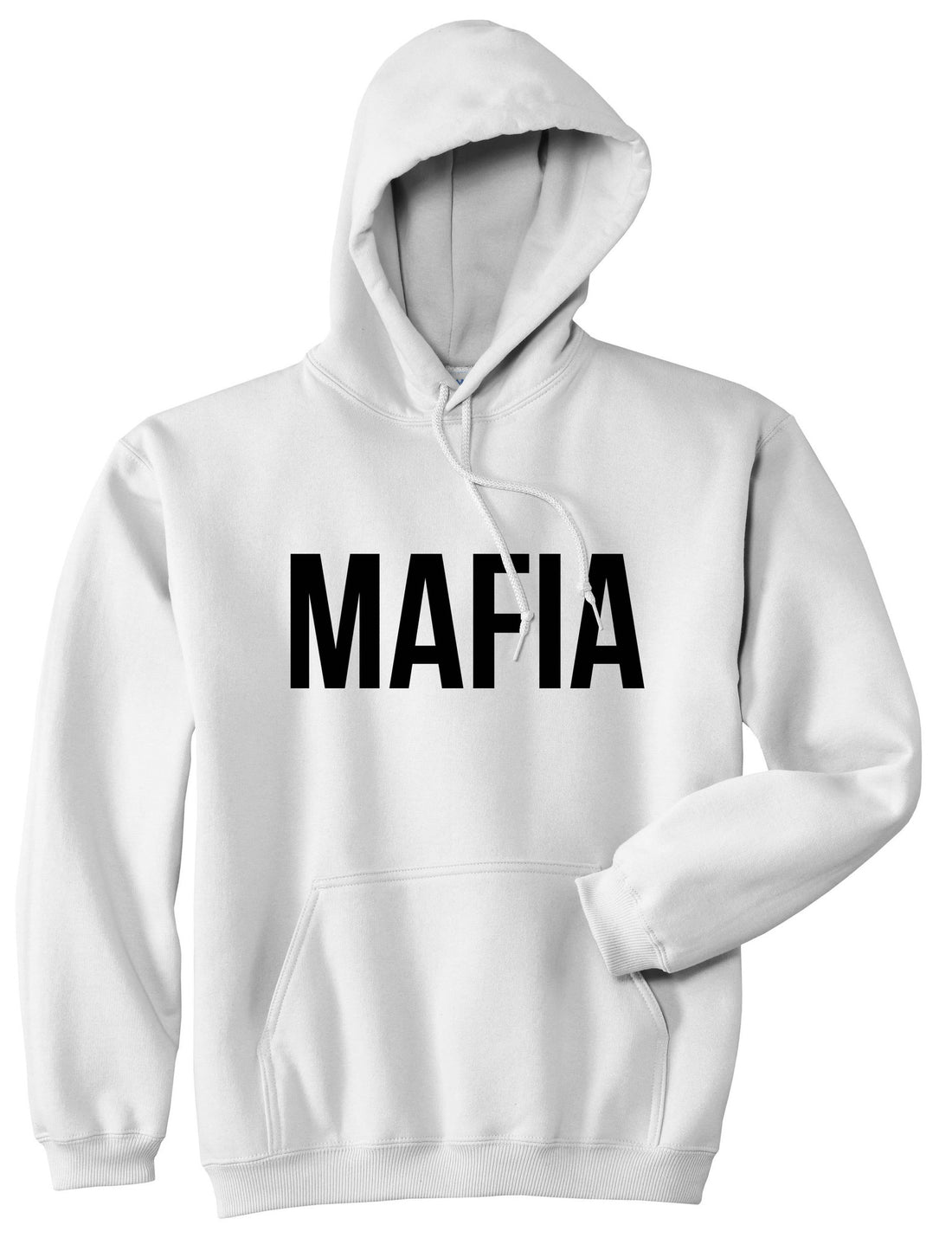 Mafia Junior Italian Mob  Boys Kids Pullover Hoodie Hoody in White By Kings Of NY